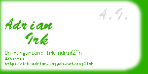 adrian irk business card